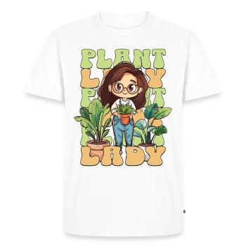 Plantes Dame Plantes Femme Fille J’aime les plantes - T-shirt Premium bio Homme - blanc - Devant - Nico (187cm)