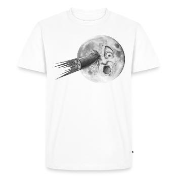 The Journey to the Moon Rocket * Le voyage dans la lune - T-shirt Premium bio Homme - blanc - Devant - Nico (187cm)