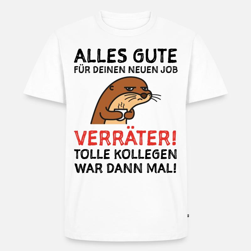 Abschied Abschiedsgeschenk Geschenkidee - Männer Premium Bio T-Shirt - Weiß