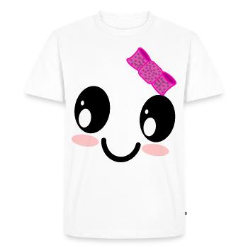 Mignon fille fantôme visage costume d’Halloween - T-shirt Premium bio Homme - blanc - Devant - Nico (187cm)