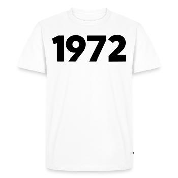 1972 Année de naissance - T-shirt Premium bio Homme - blanc - Devant - Nico (187cm)