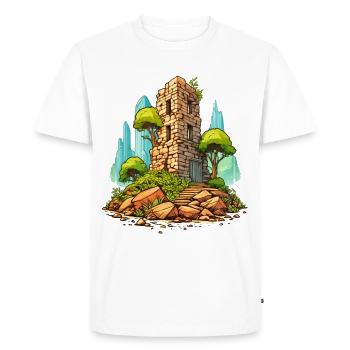 Ruin - Men's Premium Organic T-Shirt - white - Front - Nico (187cm)