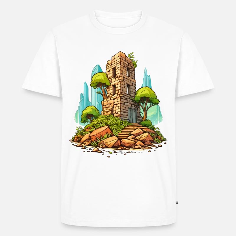 Ruine - Männer Premium Bio T-Shirt - Weiß