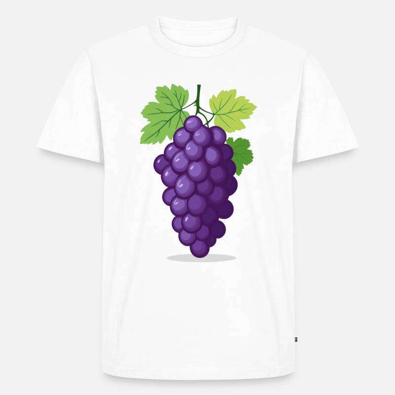 Weintrauben - Männer Premium Bio T-Shirt - Weiß
