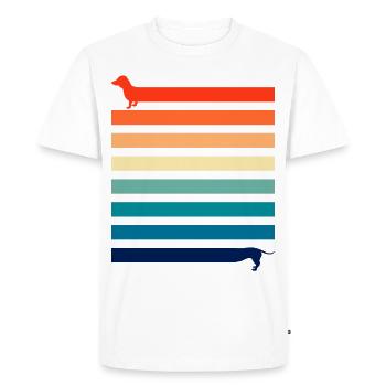 Tenue d’ami de chien, teckel de chien meilleur ami - T-shirt Premium bio Homme - blanc - Devant - Nico (187cm)