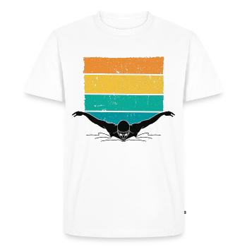 Entraîneur de natation, Entraîneurs Nageur Nageur - T-shirt Premium bio Homme - blanc - Devant - Nico (187cm)