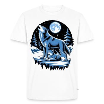 Wolfsnacht : Hurler au clair de lune - T-shirt Premium bio Homme - blanc - Devant - Nico (187cm)
