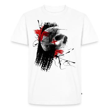 Trash skull - Men's Premium Organic T-Shirt - white - Front - Nico (187cm)