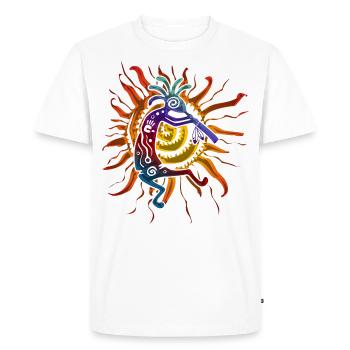 Le musicien Kokopelli joue pour le soleil 2 - T-shirt Premium bio Homme - blanc - Devant - Nico (187cm)