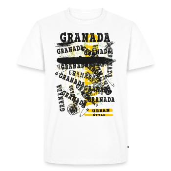 Granada Spain City Skyline Home Love - Men's Premium Organic T-Shirt - white - Front - Nico (187cm)