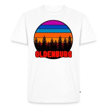 Oldenburg 04 - Men's Premium Organic T-Shirt - white - Front - Nico (187cm)