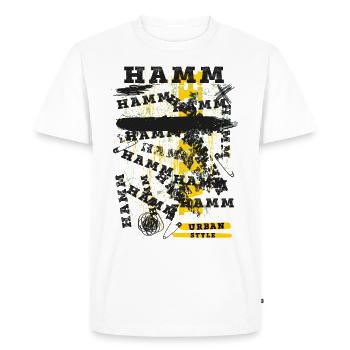 Hamm Allemagne Ville Skyline Accueil Amour - T-shirt Premium bio Homme - blanc - Devant - Nico (187cm)