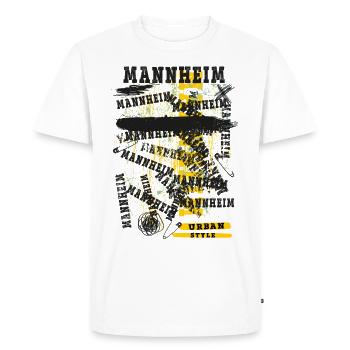 Mannheim Germany City Skyline Home Love - Men's Premium Organic T-Shirt - white - Front - Nico (187cm)