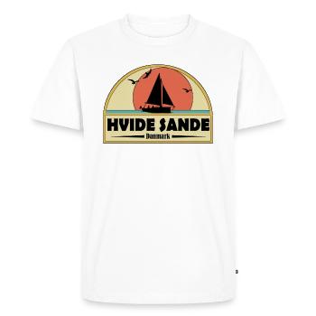 Hvide Sande, Denmark - Men's Premium Organic T-Shirt - white - Front - Nico (187cm)