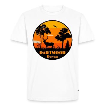 Dartmoor, Devon (États-Unis) - T-shirt Premium bio Homme - blanc - Devant - Nico (187cm)