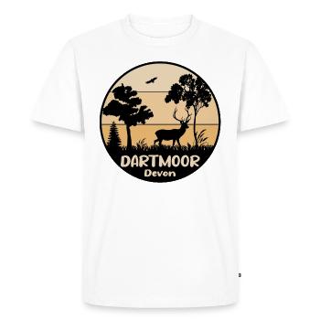 Dartmoor, Devon (États-Unis) - T-shirt Premium bio Homme - blanc - Devant - Nico (187cm)