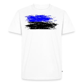 Drapeau de l’Estonie utilisé - T-shirt Premium bio Homme - blanc - Devant - Nico (187cm)