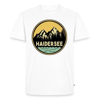 Lac Haidersee - T-shirt Premium bio Homme - blanc - Devant - Nico (187cm)