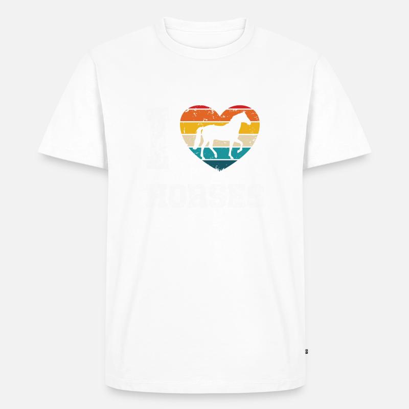 Ich mag Pferde - Männer Premium Bio T-Shirt - undefined