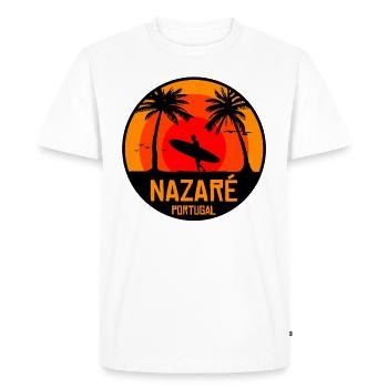 Nazare Portugal Surfing - Men's Premium Organic T-Shirt - white - Front - Nico (187cm)