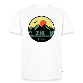 Großer Arber - Men's Premium Organic T-Shirt - white - Front - Nico (187cm)