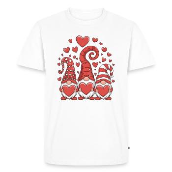 Gnomes d’amour - T-shirt Premium bio Homme - blanc - Devant - Nico (187cm)