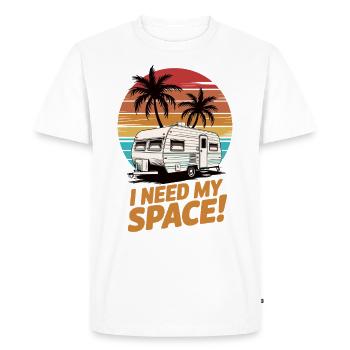 J’ai besoin de mon camping-car spatial - T-shirt Premium bio Homme - blanc - Devant - Nico (187cm)