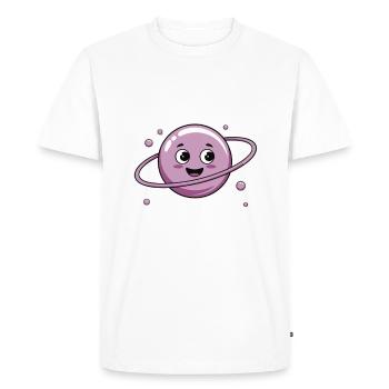 Think Like a Proton – Always Positive - Men's Premium Organic T-Shirt - white - Front - Nico (187cm)