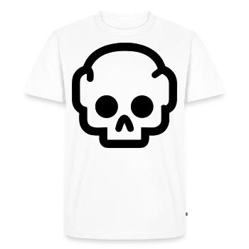 Tête de mort - T-shirt Premium bio Homme - blanc - Devant - Nico (187cm)