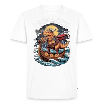 Vikingsaurus - Men's Premium Organic T-Shirt - white - Front - Nico (187cm)
