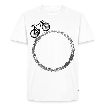 Cycling Bike Bicycle Sport Cycling Biker Cycling - Men's Premium Organic T-Shirt - white - Front - Nico (187cm)