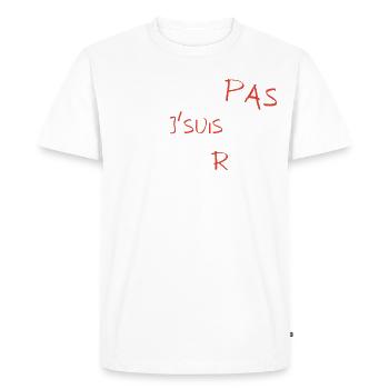 j'peux pas j'suis de garde - T-shirt Premium bio Homme - blanc - Devant - Nico (187cm)