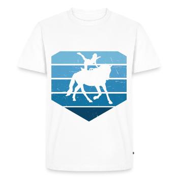 Gymnastique artistique à cheval Athlétisme - T-shirt Premium bio Homme - blanc - Devant - Nico (187cm)