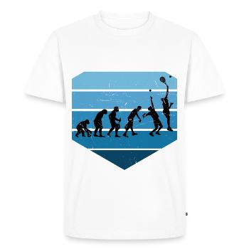 Femme Paddle Paddle Court Padel Tennis Paddle Rac - T-shirt Premium bio Homme - blanc - Devant - Nico (187cm)