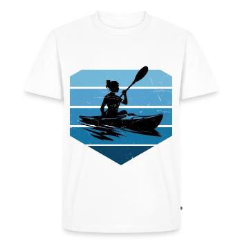 Kayak Kayak Kayak Femme Canoë Homme - T-shirt Premium bio Homme - blanc - Devant - Nico (187cm)