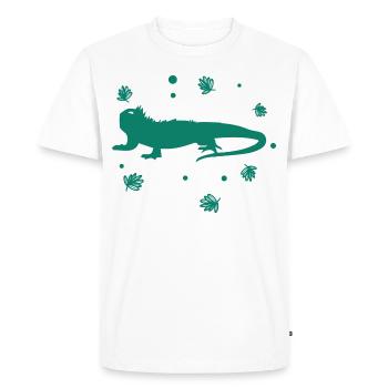 Dragon barbu - animal amphibien - T-shirt Premium bio Homme - blanc - Devant - Nico (187cm)