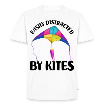 Cerfs-volants volants - T-shirt Premium bio Homme - blanc - Devant - Nico (187cm)