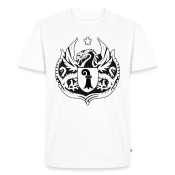 Basel coat of arms - Men's Premium Organic T-Shirt - white - Front - Nico (187cm)