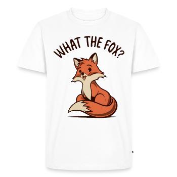 Lustiger Fuchs, ce que le renard - T-shirt Premium bio Homme - blanc - Devant - Nico (187cm)
