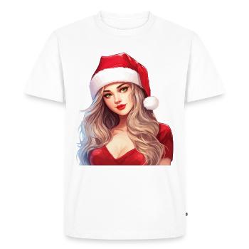 Sexy Père Noël Femme Noël Noël laid - T-shirt Premium bio Homme - blanc - Devant - Nico (187cm)