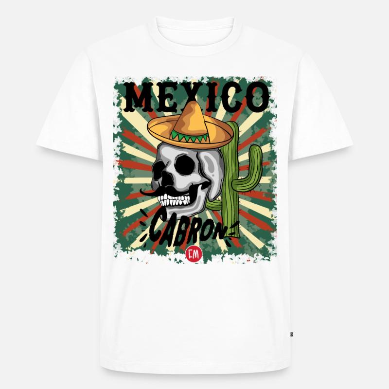 Mexiko - Männer Premium Bio T-Shirt - Weiß