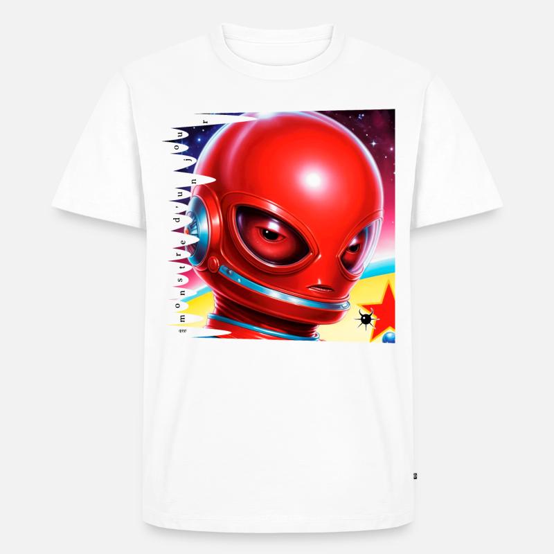 Monster #046 Sowjetische Evolution - Männer Premium Bio T-Shirt - Weiß