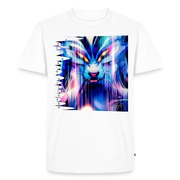 Monster #056 Werewolf - Men's Premium Organic T-Shirt - white - Front - Nico (187cm)
