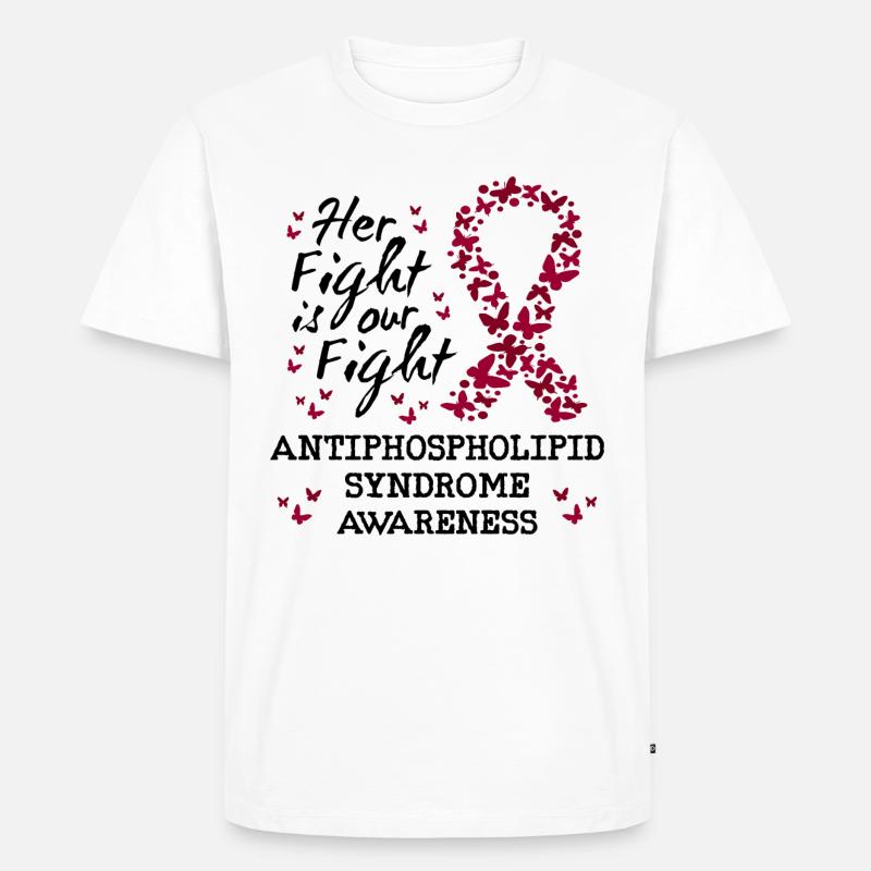 Antiphospholipid Syndrom Bewusstsein - Männer Premium Bio T-Shirt - Weiß