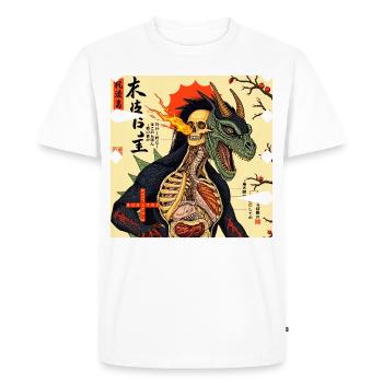 Monster #104 Janus - Men's Premium Organic T-Shirt - white - Front - Nico (187cm)