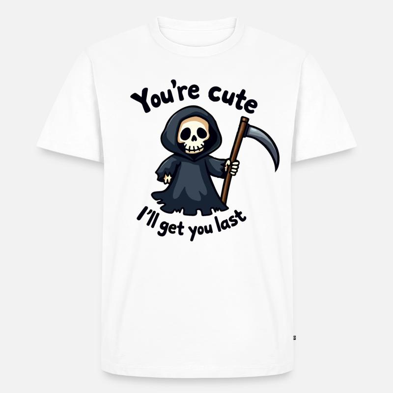 Süßer Sensenmann - Du bist süß - Männer Premium Bio T-Shirt - Weiß