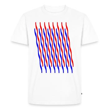 Zigzag 2 - T-shirt Premium bio Homme - blanc - Devant - Nico (187cm)