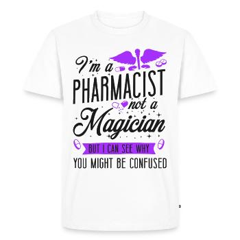 Technicien en pharmacie - T-shirt Premium bio Homme - blanc - Devant - Nico (187cm)