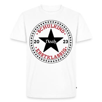 Schoolchild 2023 Noah Student Top notch - Men's Premium Organic T-Shirt - white - Front - Nico (187cm)