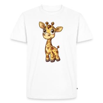 Cute giraffe with big eyes - Men's Premium Organic T-Shirt - white - Front - Nico (187cm)